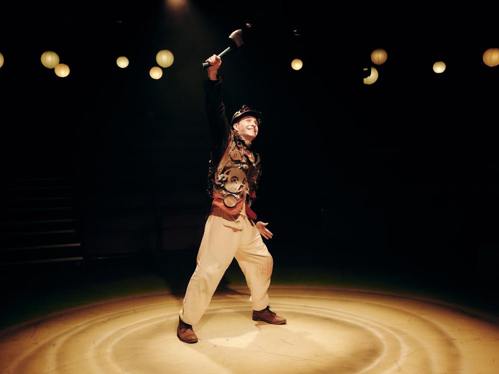 Tin Man celebrates after defeating the bees.