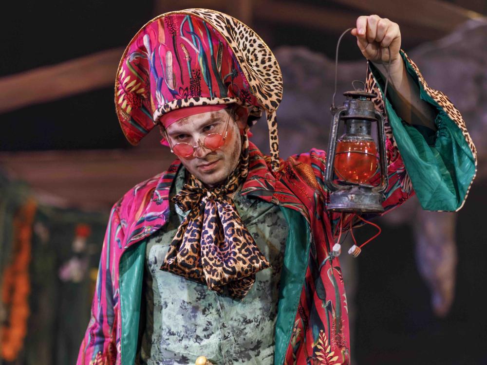 pirate in bright pink coat